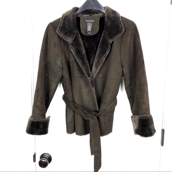 Kenneth Cole Jackets & Blazers - Kenneth Cole New York medium faux suede/fur coat